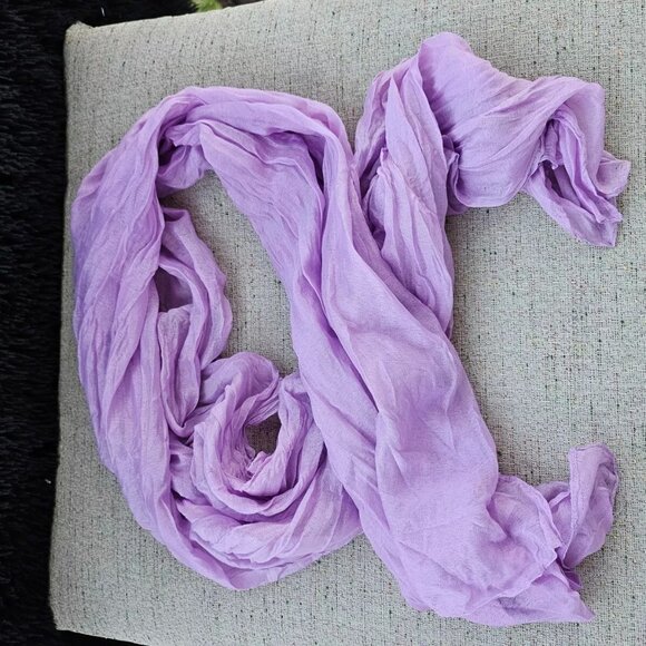 Women Scarf Light Purple Neck Band Fashion Scarf Long Scarf 60X30 inches Unbran - Picture 5 of 9
